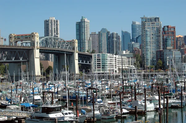 Marina en el centro de Vancouver Imágenes de stock libres de derechos
