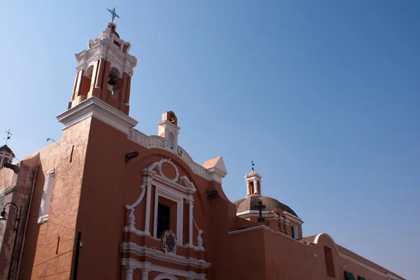 Puebla old town church — Stock Photo, Image