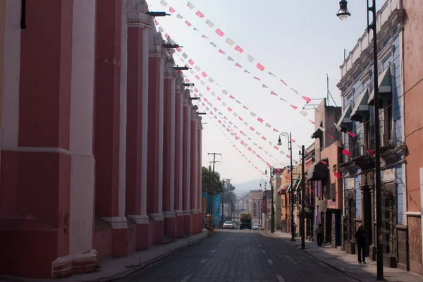 Puebla old town street — Stock Photo, Image