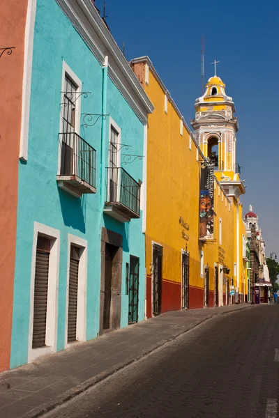 Puebla gamla staden gator — Stockfoto
