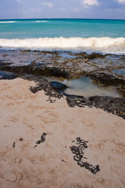 Пляжу Плайя-дель-Кармен — стокове фото