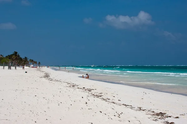 Tulum beach v yucatan — Stock fotografie