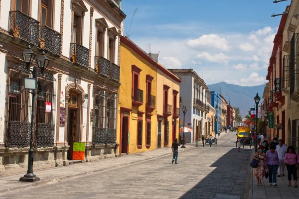 Oaxaca tarihi kent sokak Stok Fotoğraf