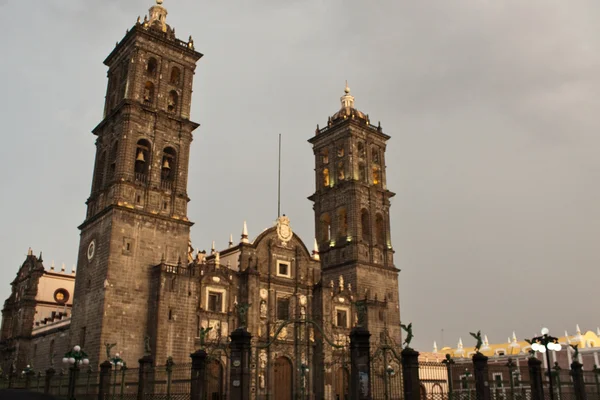 Puebla vieille église de la ville Image En Vente