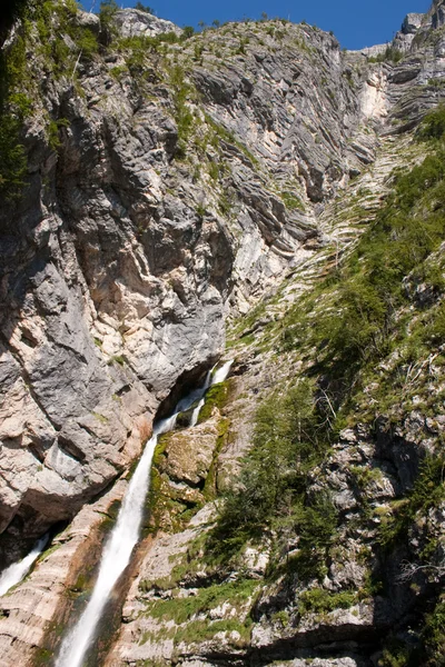 Vodopád v sloveni — Stock fotografie