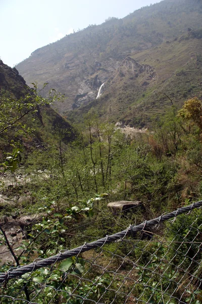 Waterfall Annapurna Trek in Himalaya — Stock Photo, Image