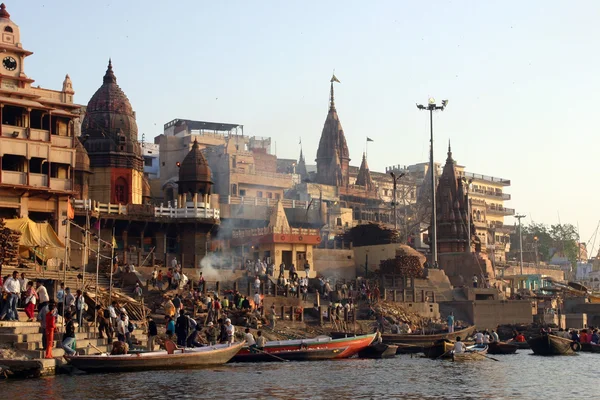 Varanasi ganges rivier — Stockfoto