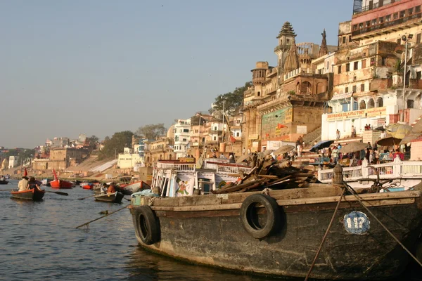 Rio Varanasi Ganges — Fotografia de Stock