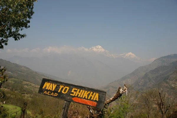 Annapurna trek in de himalaya — Stockfoto