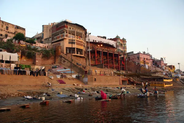 Varanasi Gangesz folyó Jogdíjmentes Stock Képek
