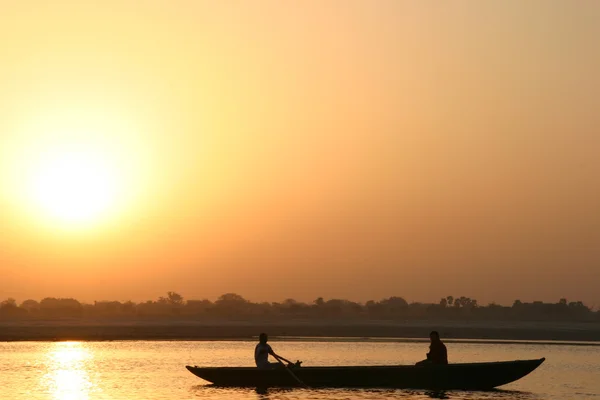 Varanasi řeka — Stock fotografie