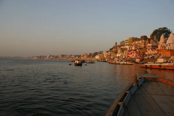 Varanasi rivier — Stockfoto