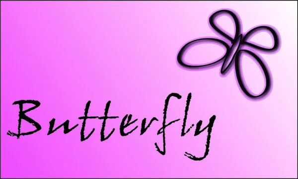 Farfalla con logo — Vettoriale Stock