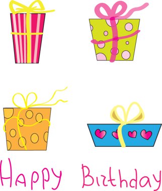 Birthday presents clipart