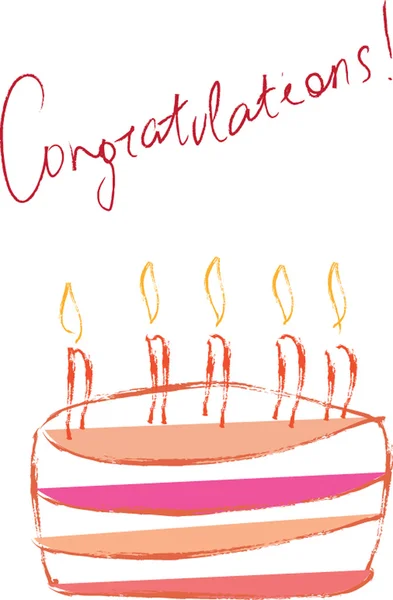 Congratulations cake — Stock Vector