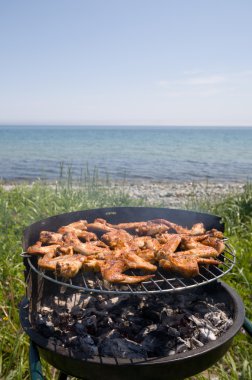 Barbecue & sea clipart