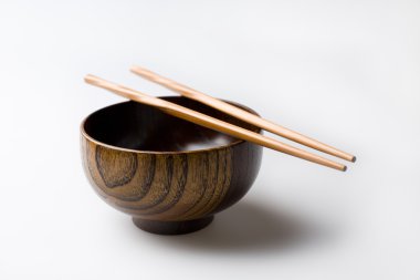 Bowl and chopsticks clipart