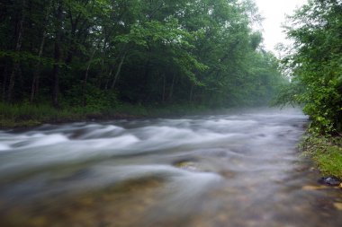 Mountain river.evening clipart