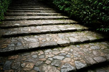 Old stone staircase clipart