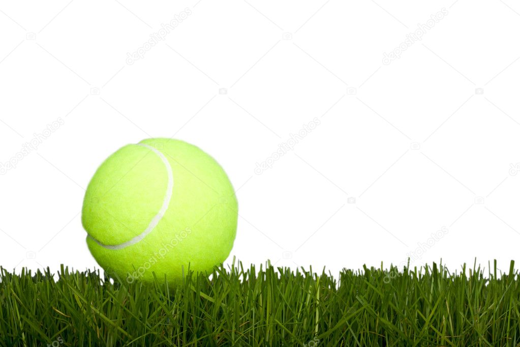 Tennis ball & grass