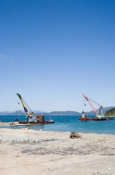 Construcción de un nuevo puerto marítimo — Foto de Stock