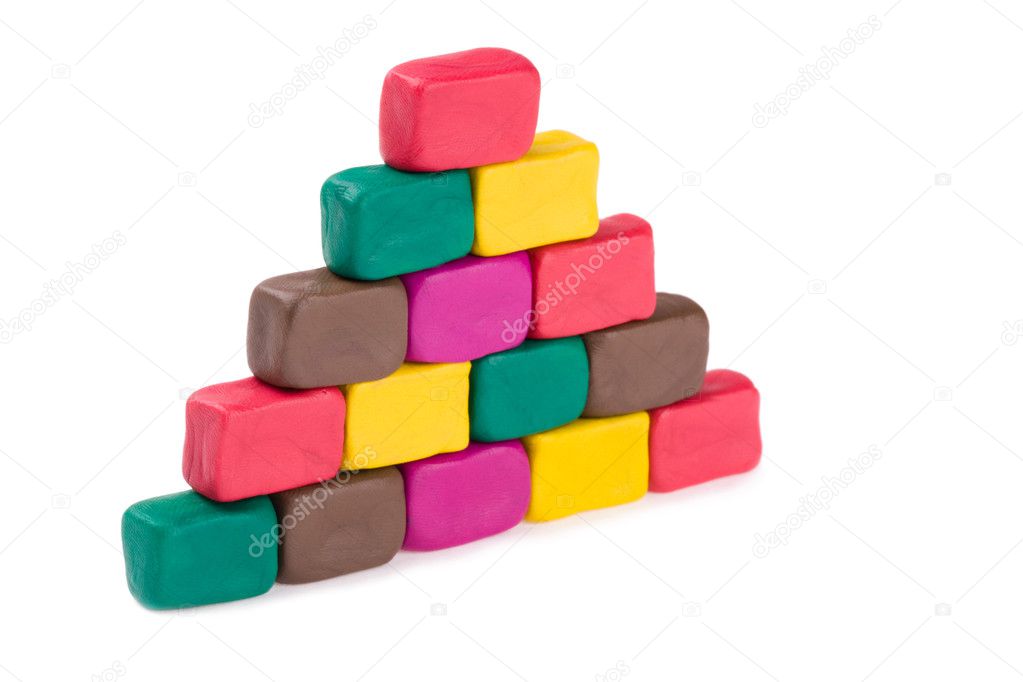 Plasticine pyramid