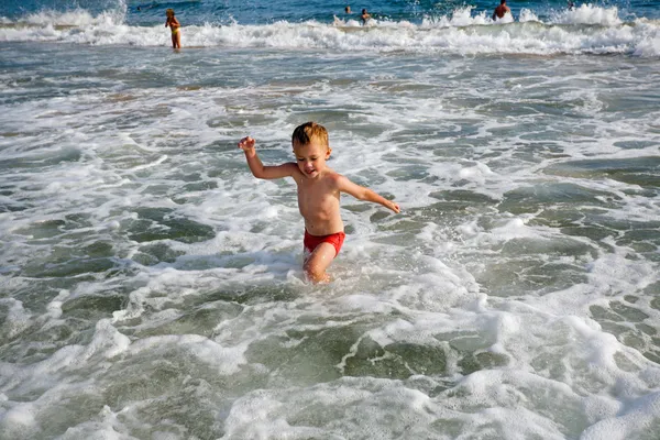 stock image Boy and sea