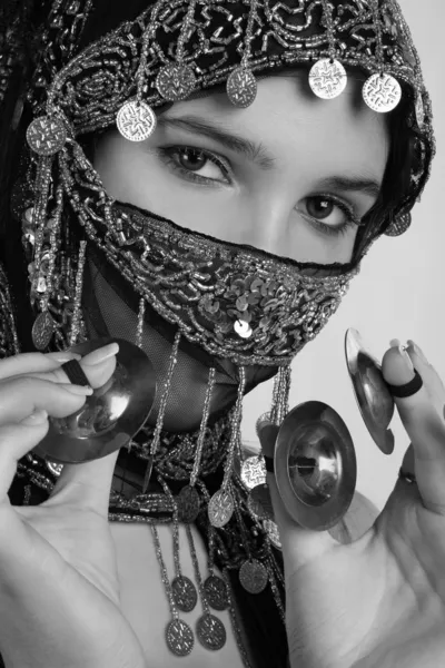 阿拉伯女孩的艺术写真 — 图库照片