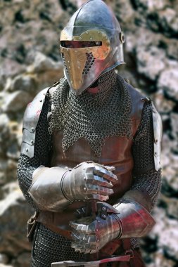 Armored medieval knight clipart