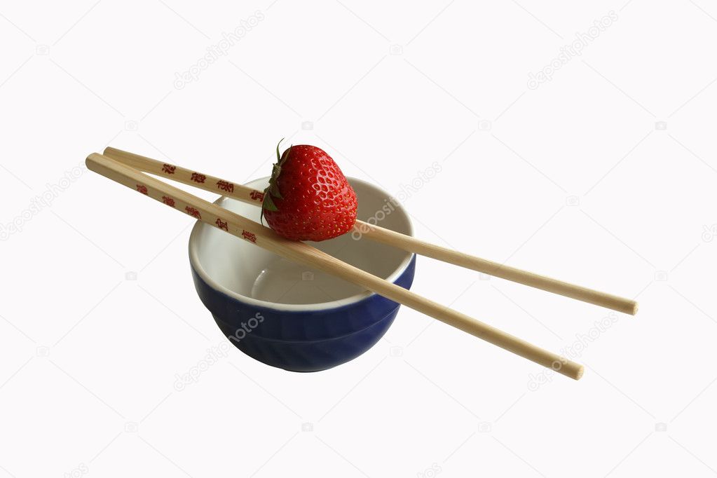 Strawberry and chopsticks