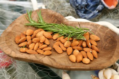 Almonds and rosemary clipart