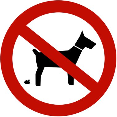 No dogs pooping allowed clipart