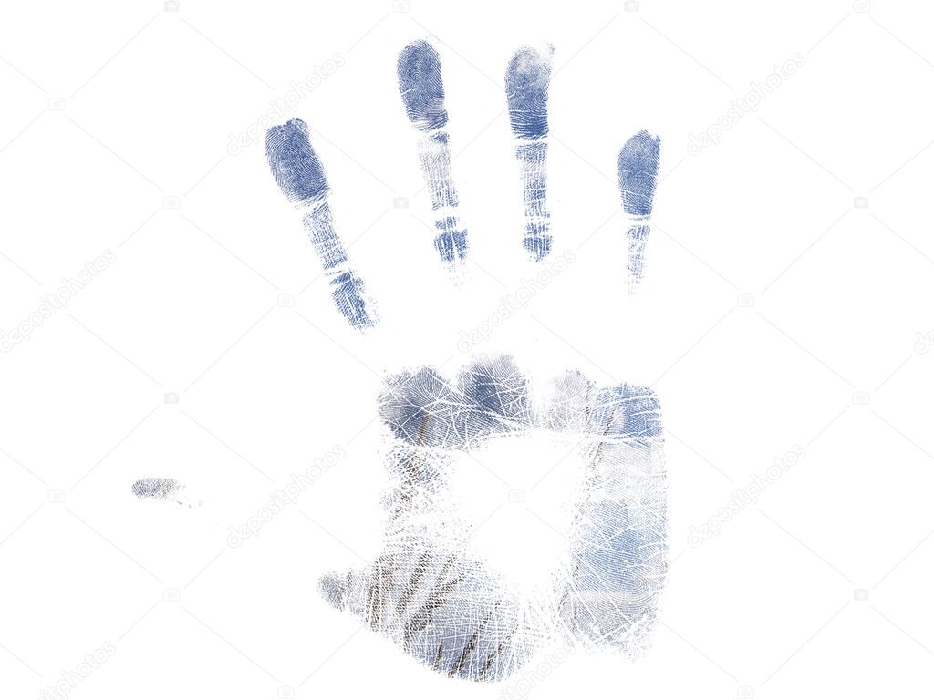 Blue Summer handprint