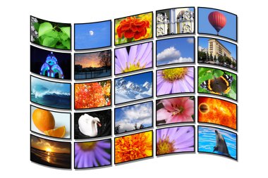 Color monitors - flag clipart