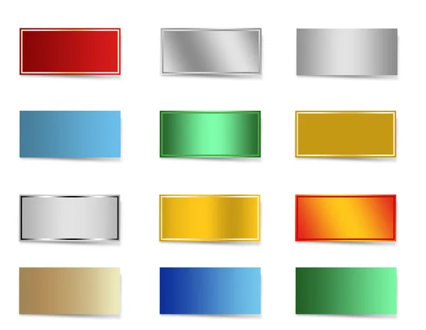 Gekleurde stickers met schaduw — Stockfoto
