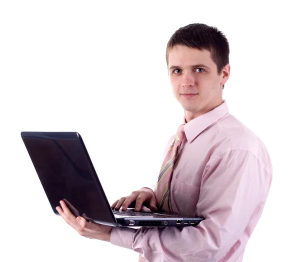 Pria dengan laptop — Stok Foto