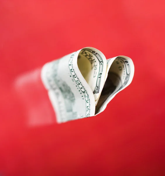 Corazón de cien dólares — Foto de Stock