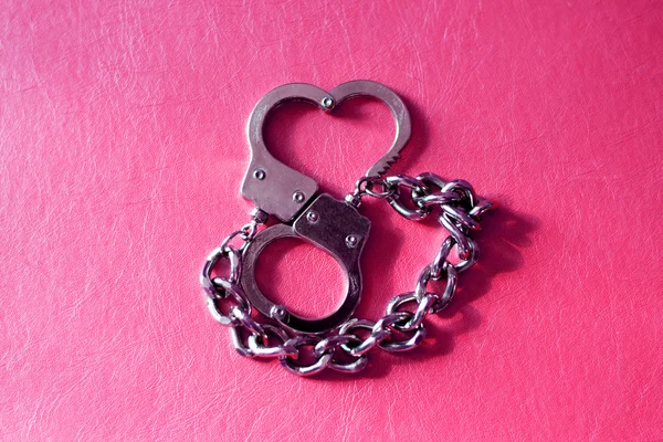 stock image Metal handcuffs
