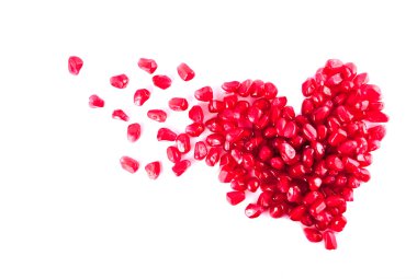Heart from pomegranate clipart