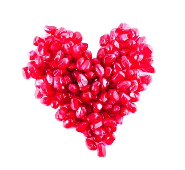 Heart from pomegranate — Stock Photo, Image