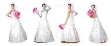 Four brides clipart