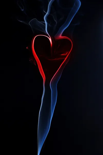 Heart from smoke — Stock Photo, Image