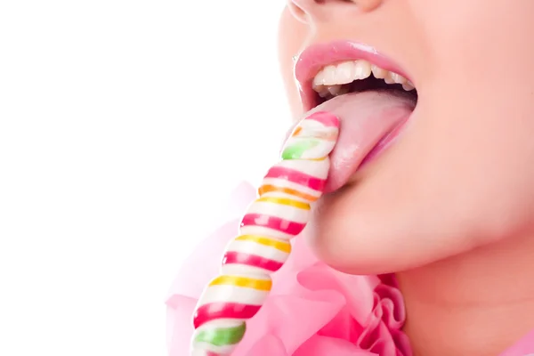Жінка з цукерки — стокове фото
