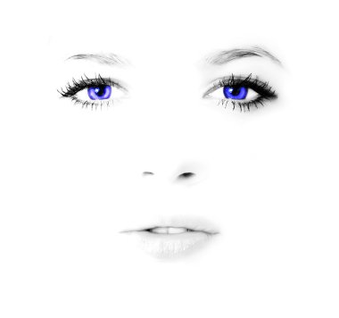 Beauty woman face clipart