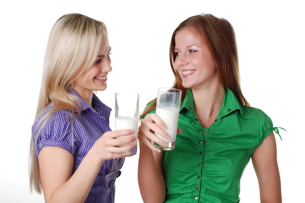 Friends with milk — Stock Photo, Image