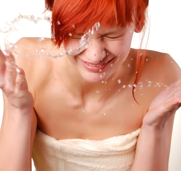 Woman and water — Stock Photo, Image