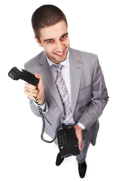 Businessman with telephone — Stock Photo, Image