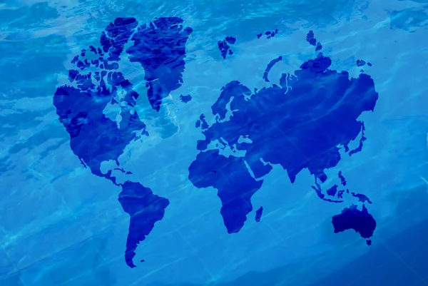水の世界地図 — ストック写真