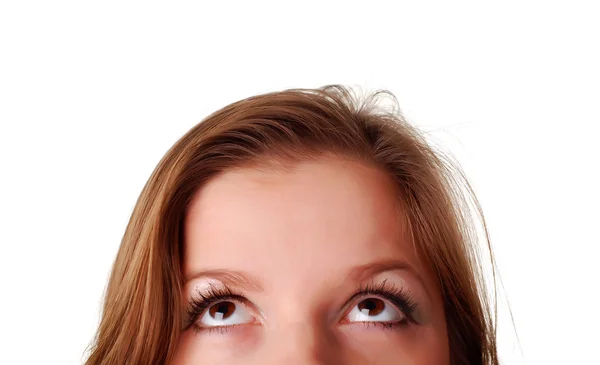 Occhi sorpresi femminili — Foto Stock