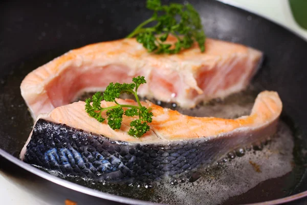 stock image Fresh slice of salmon